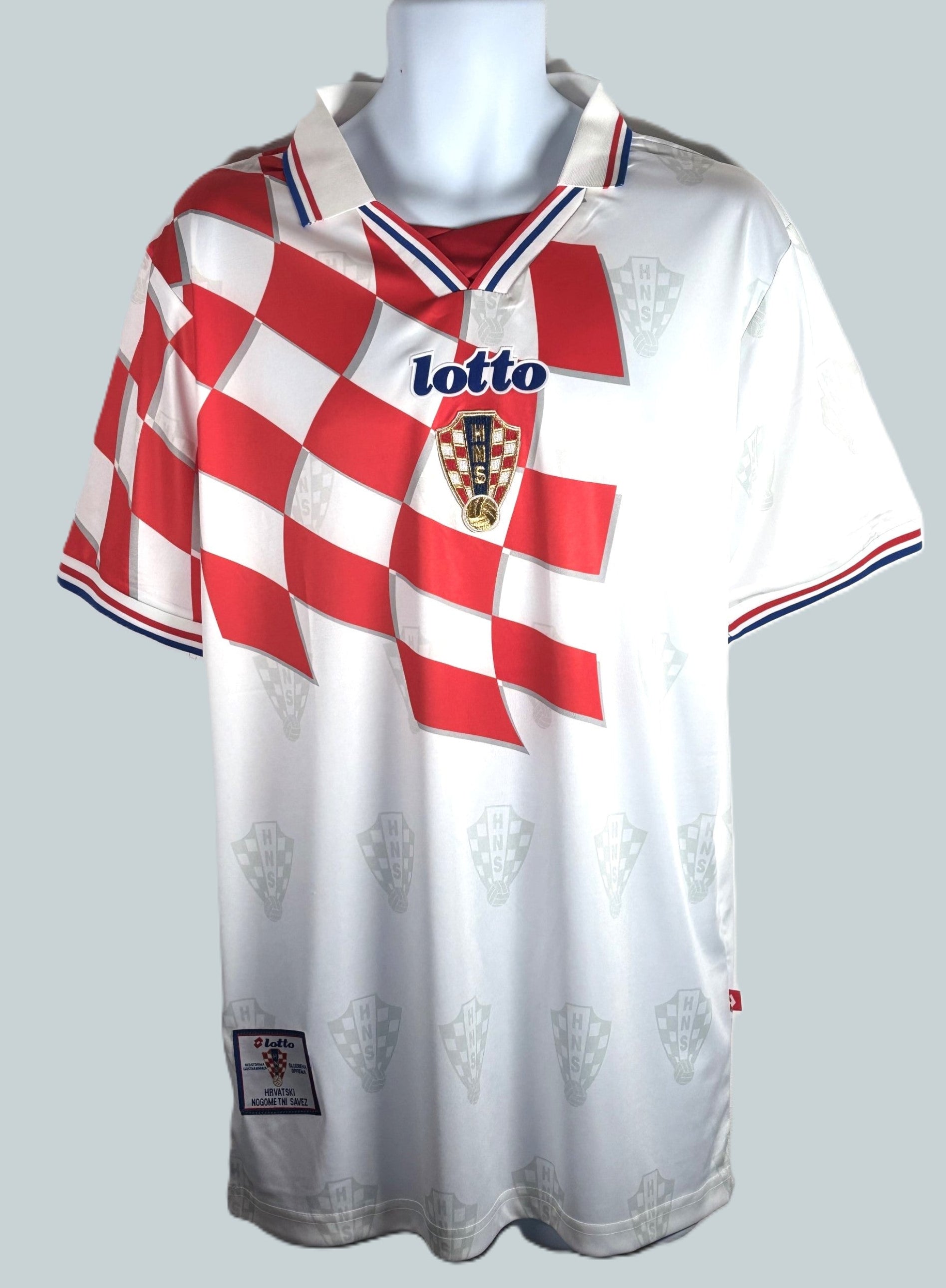 Croatia 1998 Home Classic Football Shirt, short sleeve