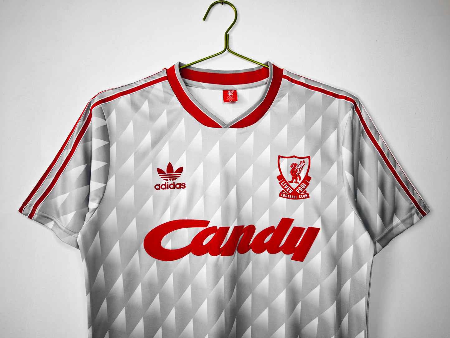 Front view of Liverpool 1989 to 1991 Away Classic Football Shirt